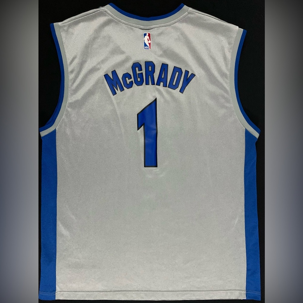 SOLD Reebok Tracy McGrady Orlando Magic #1 Silver Alternate Jersey Men’s XL - Picture 8 of 9